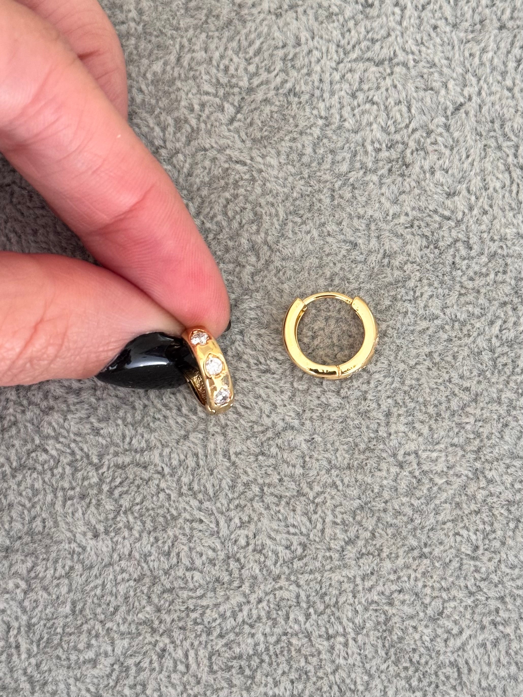 Argollas con cristal