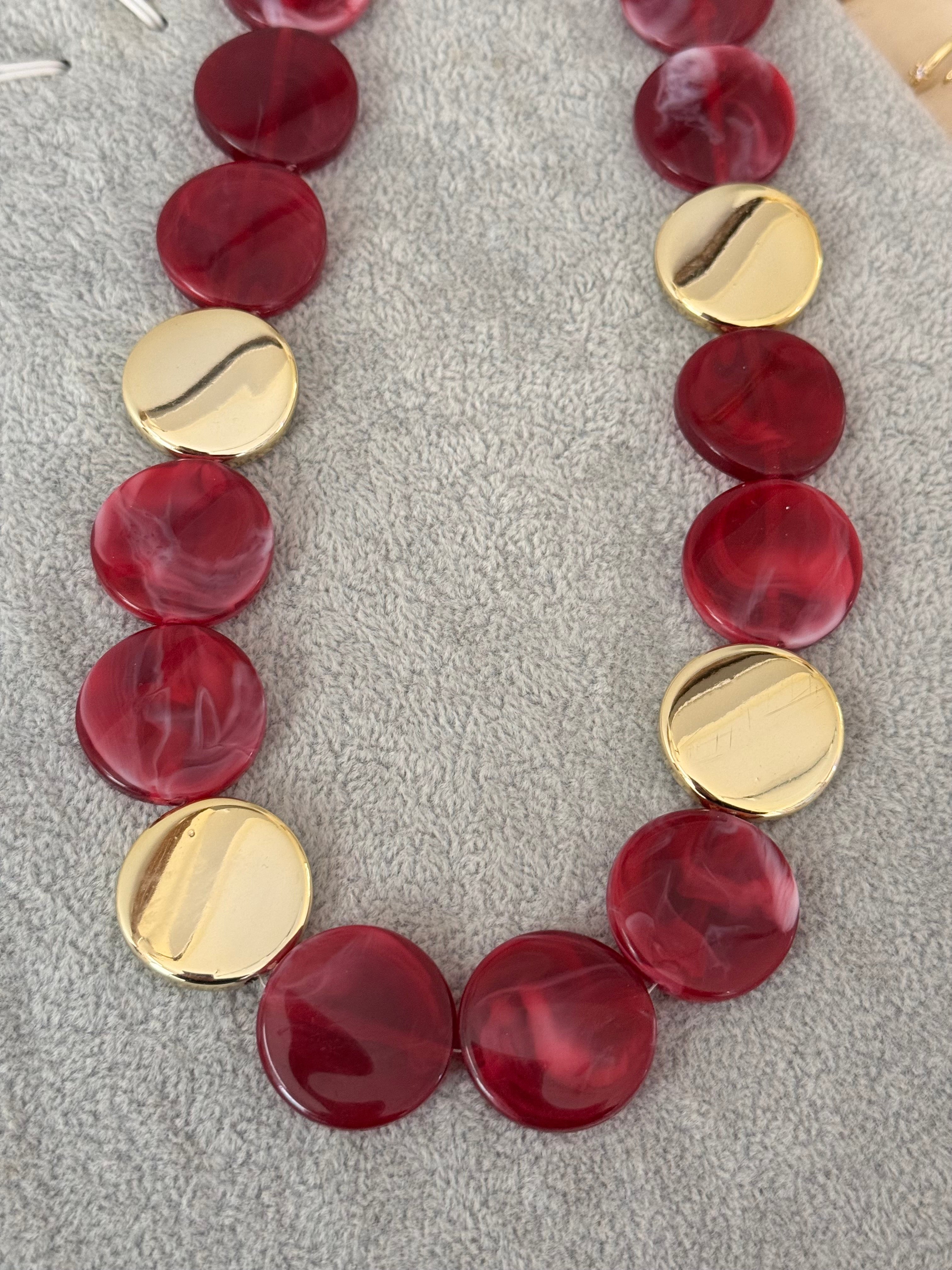 Collar Perlas Aplanadas