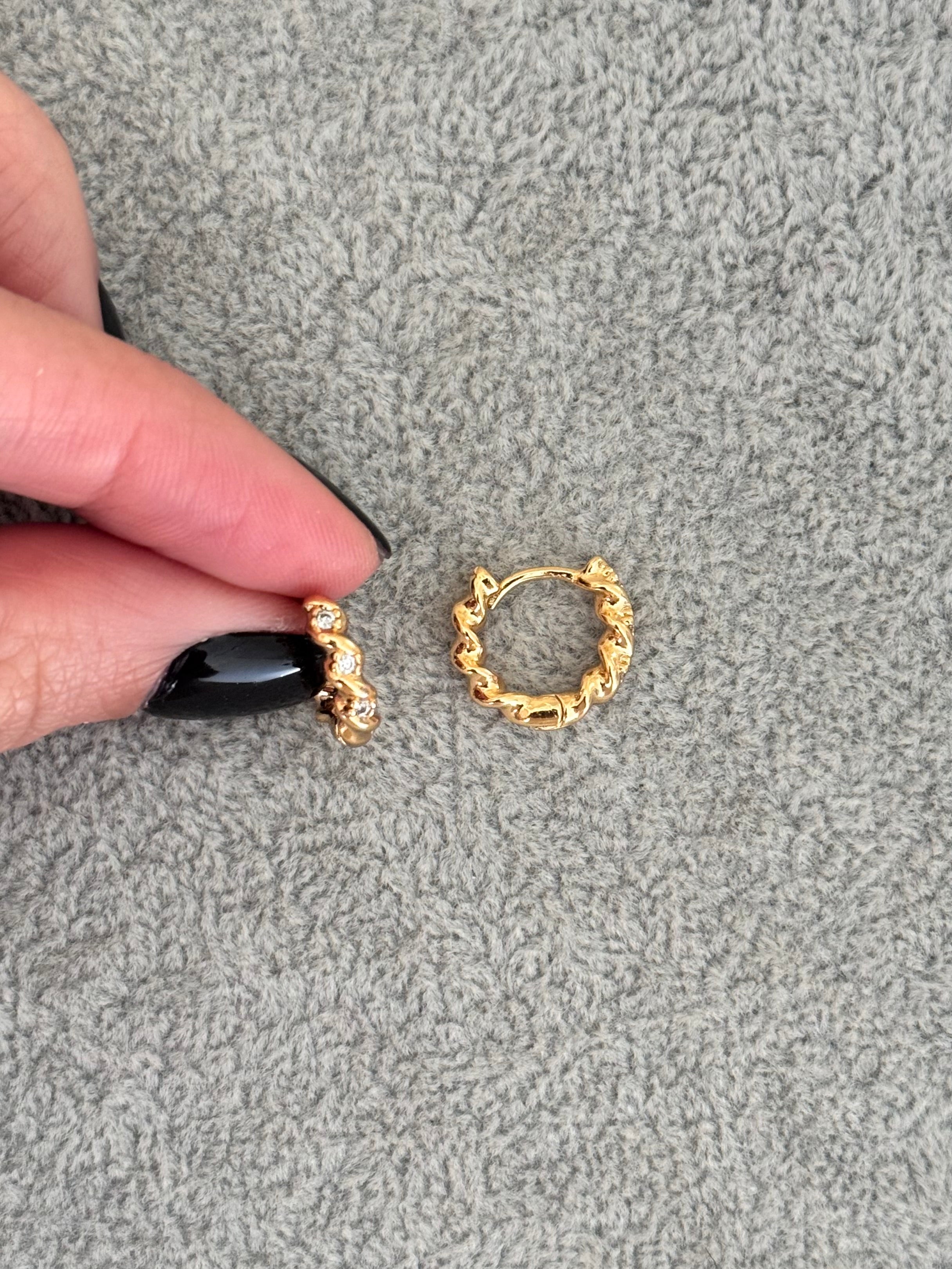 Argollas Entorchadas con cristales