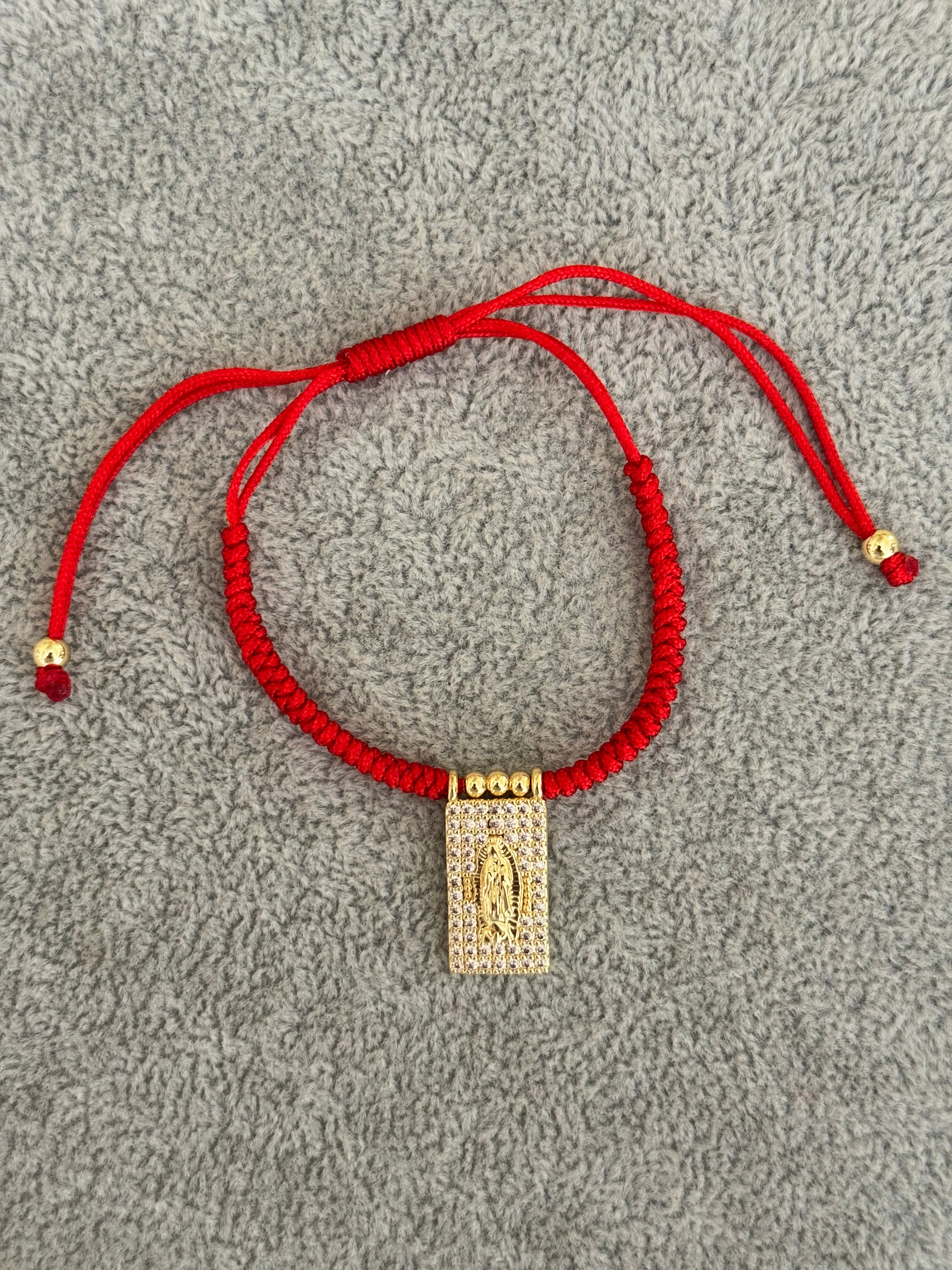 Pulsera hilo rojo virgen de Guadalupe
